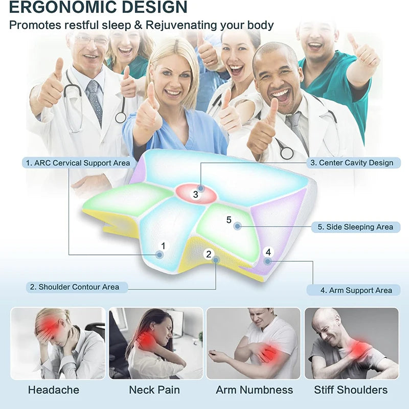 Memory Foam Cervical-Cradle-Pillow, For Vertigo and Neck Pain