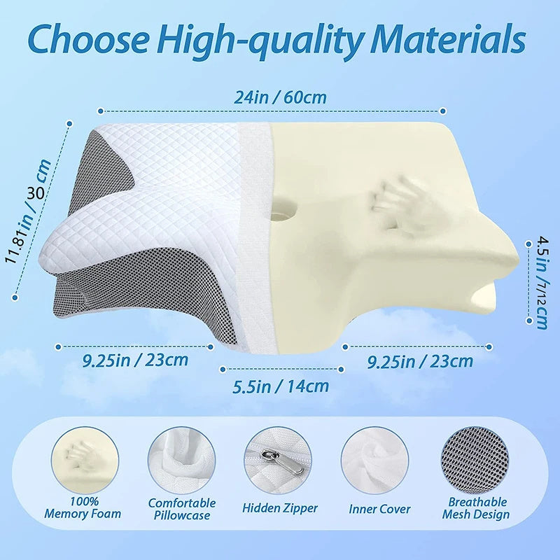 Memory Foam Cervical-Cradle-Pillow, For Vertigo and Neck Pain